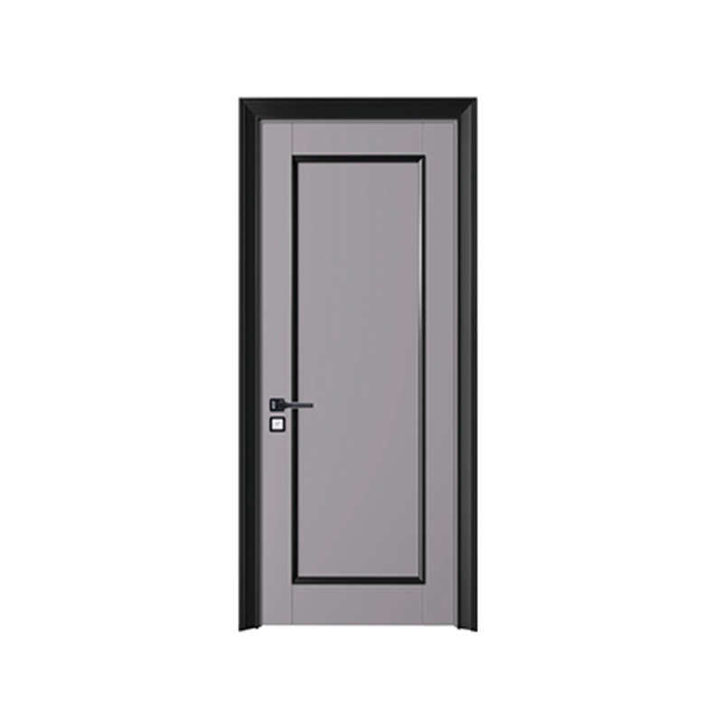 Puerta pintada de chapa de borde negro spk-1007