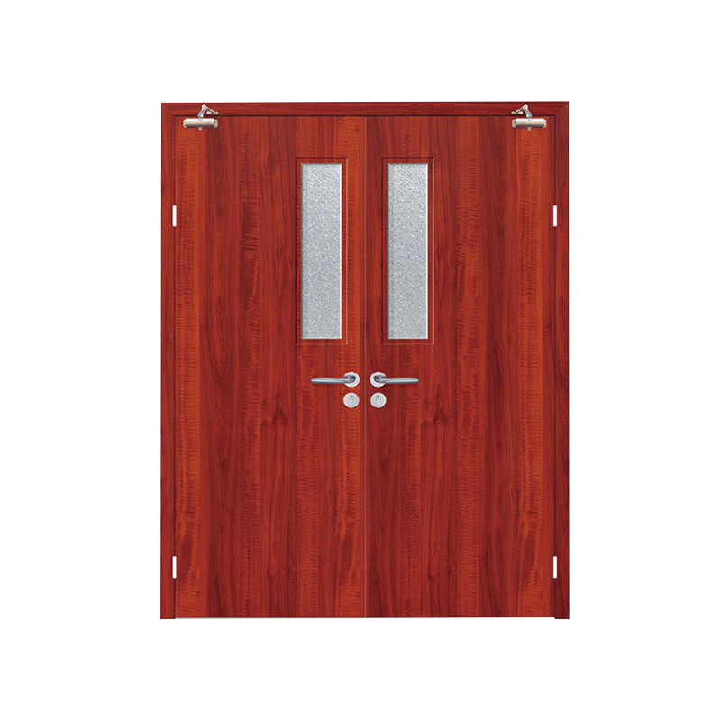 Puerta de melamina de grano de doble madera MLD-4005