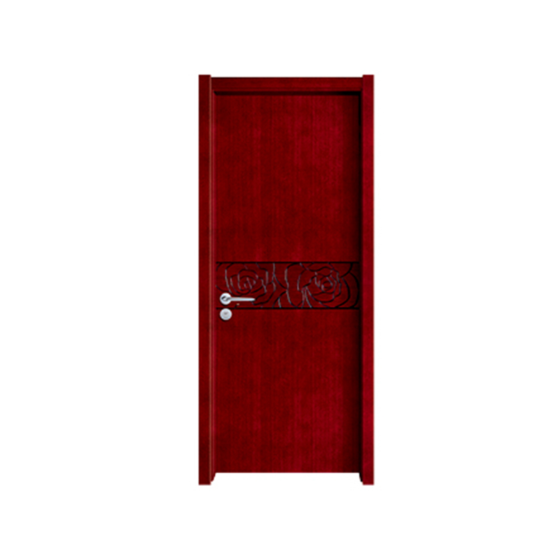 Puerta pintada de chapa de flores rojas SPK-1104