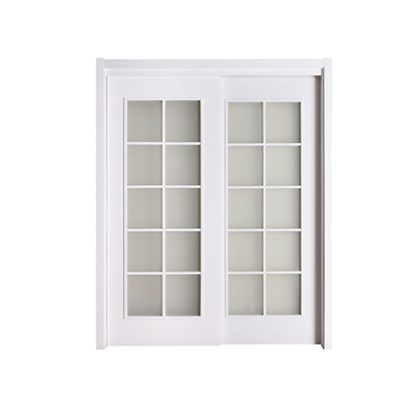 Puerta pintada de chapa de simetría blanca SPK-1053