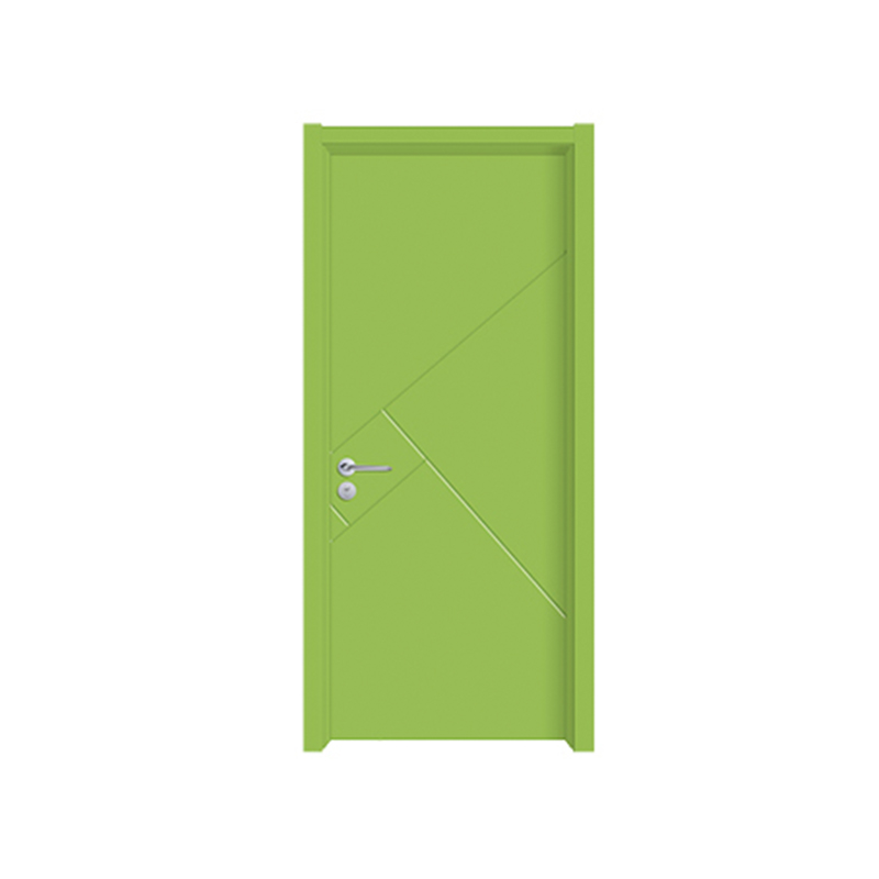 Puerta pintada de chapa rectángulo verde claro SPK-1051