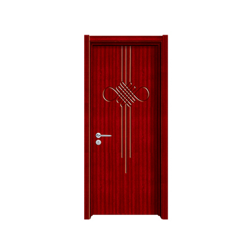 SPK-1097 Puerta pintada de chapa de nudo chino rojo