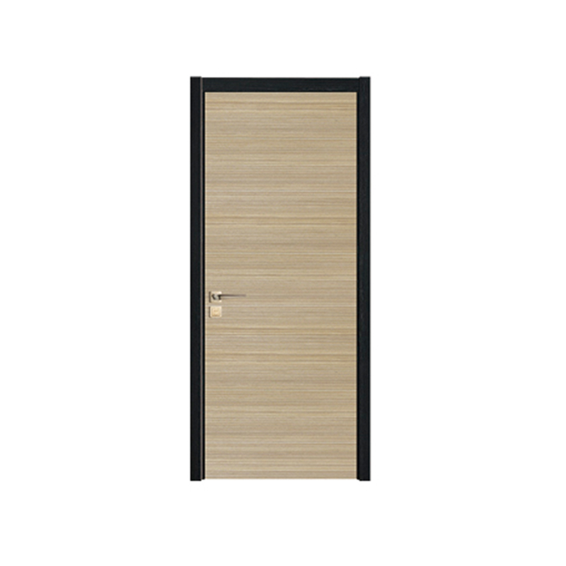 Puerta pintada de chapa de marco negro de madera SPK-1041