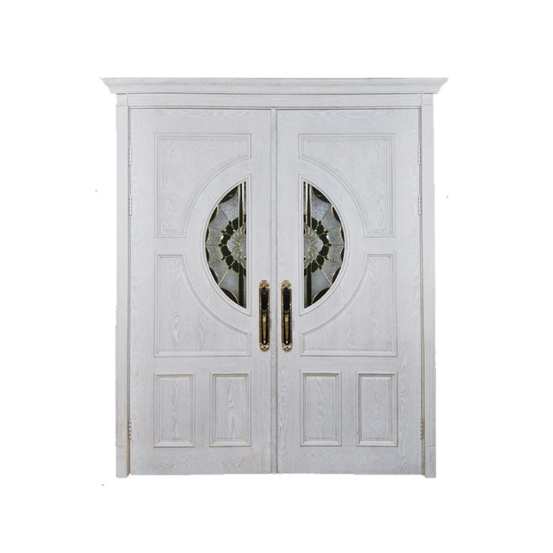 NSW-LD-21 Bulling Glass Natural Solid Wood Door