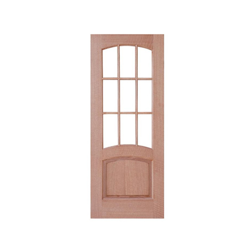 Puerta de madera maciza natural nsw-3 en forma de ventana